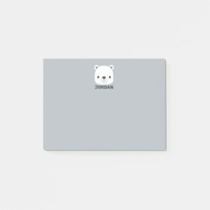 Post-it® Joli petit ours polaire avec nom personnalisé