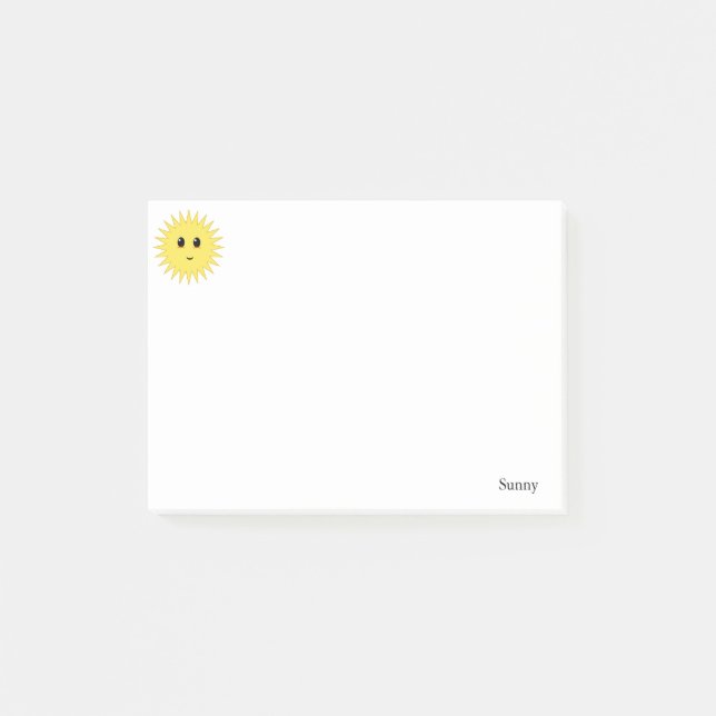 Post-it® Joli soleil sur Arrière - plan blanc (Devant)