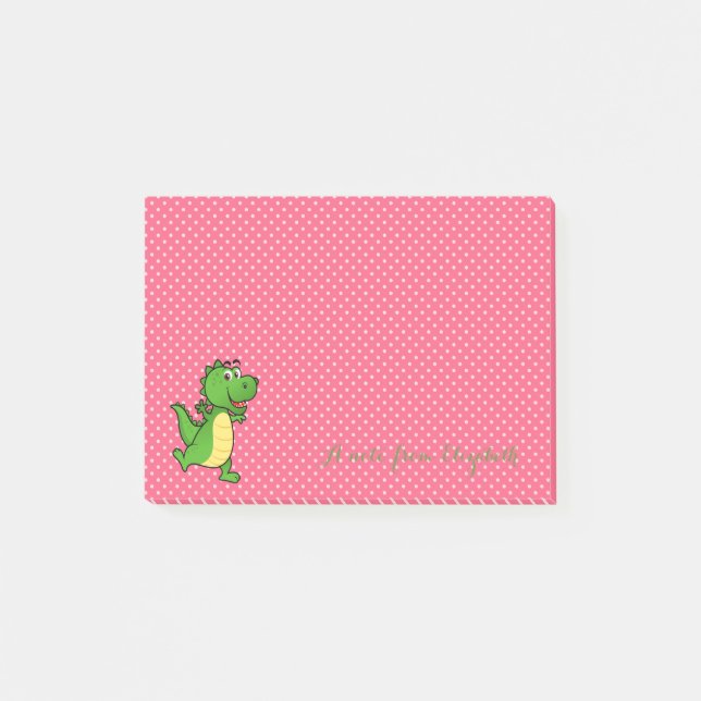 Post-it® Joli Stylish, Pois, Joyeux Crocodile (Devant)