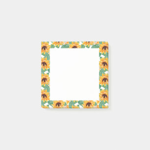 Post-it® Joli tournesol Jaune et Motif vert