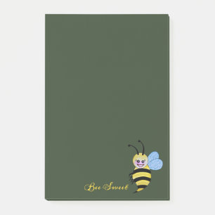 Post-it® Jolie Abeille Aquarelle Avec Un Bon Sourire
