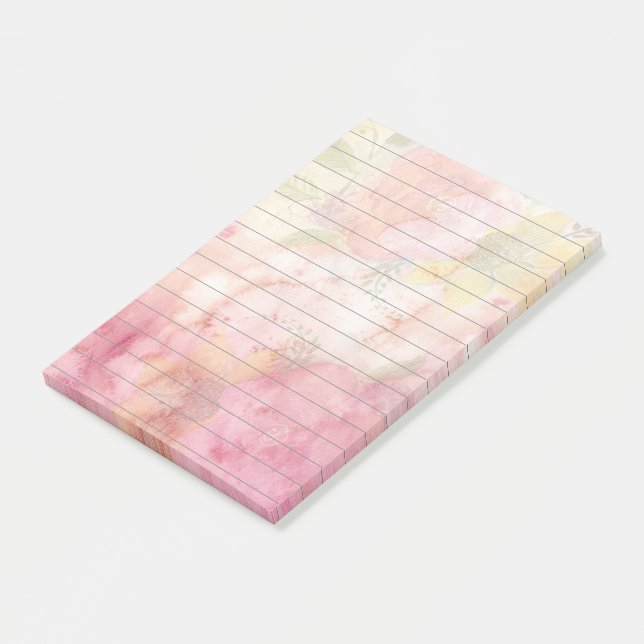 Post-it® Jolie aquarelle florale imprimé (Incliné)