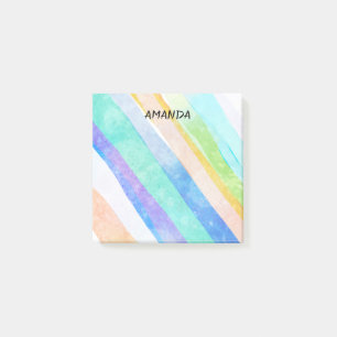 Post-it® jolie bande d'aquarelle personnalisé post-it note
