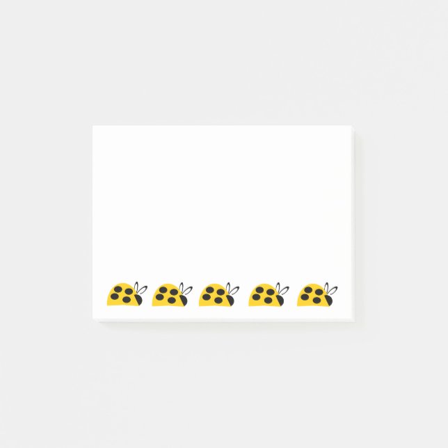 Post-it® Jolie coccinelle jaune (Devant)