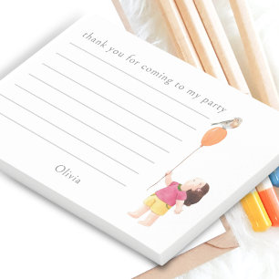 Post-it® Jolie fête d'anniversaire fille Merci de ballon