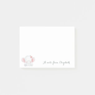 Post-it® Jolie fille élégante, Eléphant bébé, Fleur
