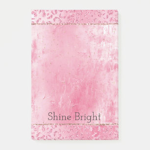 Post-it® Jolie fille sucre Parties scintillant rose léopard