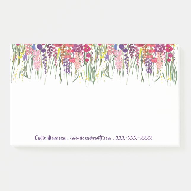 Post-it® Jolie illustration du jardin floral anglais (Devant)