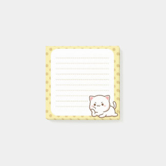 Post-it® Jolie note adhésive grumpy cat à pois jaunes et li