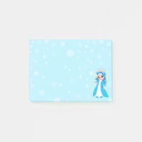 Jolie petite princesse sur fond bleu clair