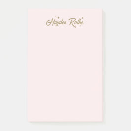 Post-it® Jolie police rétro rose et étoiles 