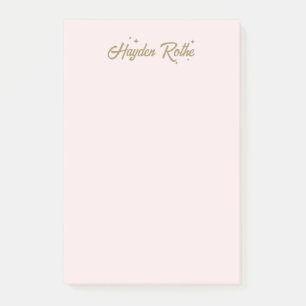 Post-it® Jolie police rétro rose et étoiles