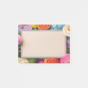 Post-it® Jolies fleurs encadrées Roses Tulipes Hydrangea