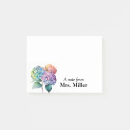 Post-it® Jolies Hydrangées Notes postales personnalisées
