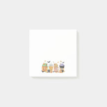 Jolies notes adhésives citrouille