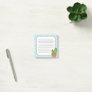 Post-it® Jolies notes adhésives fleuries de cactus à lignes
