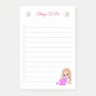 Post-it® Jolies notes de choses à faire avec fée et fleurs 