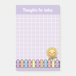 Post-it® Jolies Pensées de Tournesol Lilas Pour Aujourd'hui