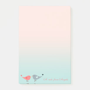 Post-it® Jolis Oiseaux Adorables Amoureux