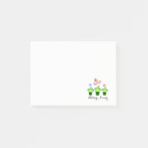 "jolis plantes de fleurs" notes collantes, poster