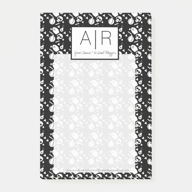 Post-it® Jote Halloween Skeleton Ghost Citrouille Imprimer (Devant)