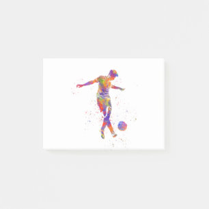 Post-it® Joueur de football en aquarelle