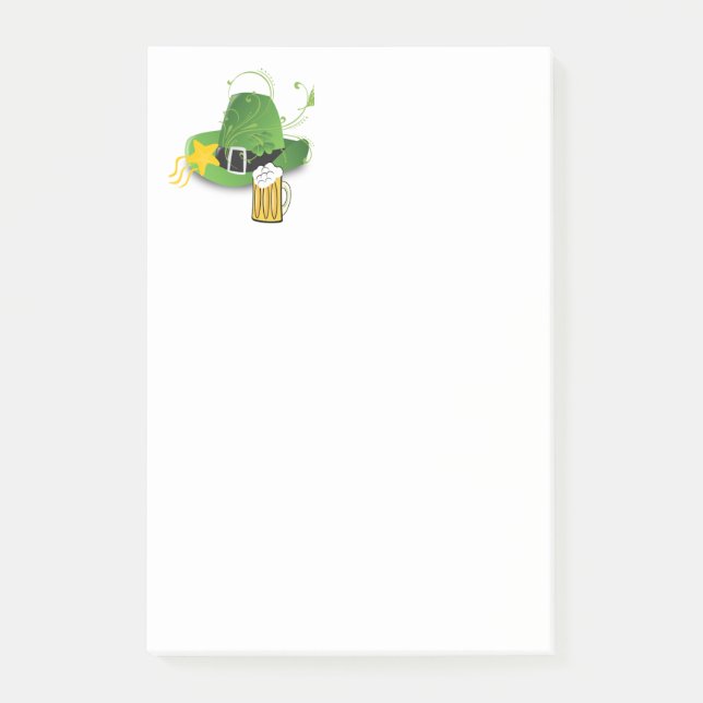 Post-it® Jour de la Saint-Patrick  Post-it Notes Trèfle Biè (Devant)