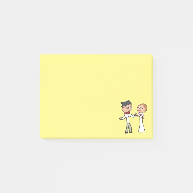 Post-it® Jour de mariage de mariée et de chambre (Devant)