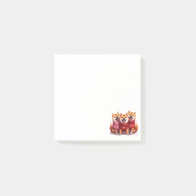 Post-it® Jour des Valentines Chiens Shiba Inu (Devant)