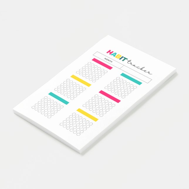 Post-it® Journal du gestionnaire de suivi des habitudes (Incliné)