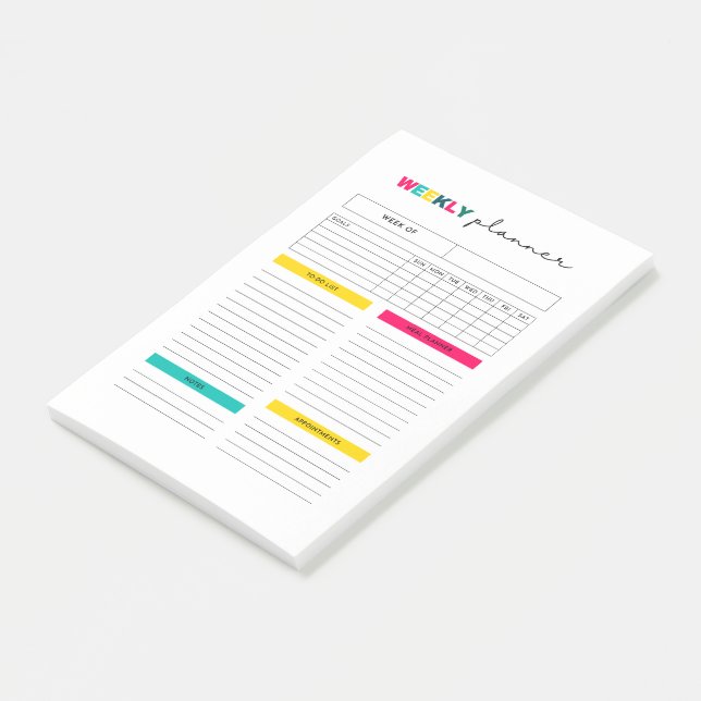 Post-it® Journal hebdomadaire du planificateur (Incliné)