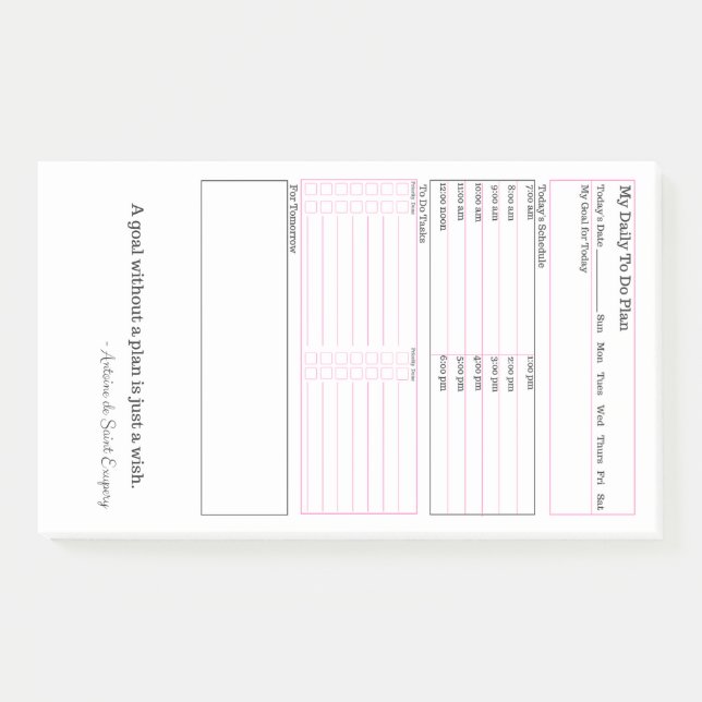 Post-it® Journal pour faire le planificateur dans rose, le (Devant)