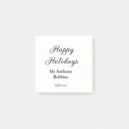 Post-it® Joyeuses vacances ajouter nom date année simple mi