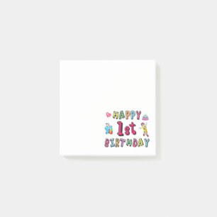 Post-it® Joyeux 1er anniversaire pour les enfants d'un an