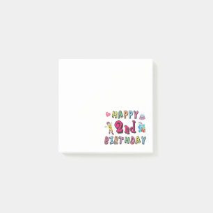 Post-it® Joyeux 2ème anniversaire. 2 ans jour d'anniversair