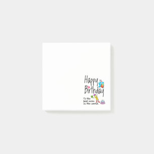 Post-it® Joyeux anniversaire à la meilleure maman du monde