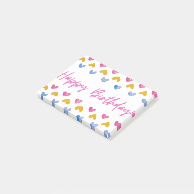 Post-it® Joyeux anniversaire Publier une note (Incliné)