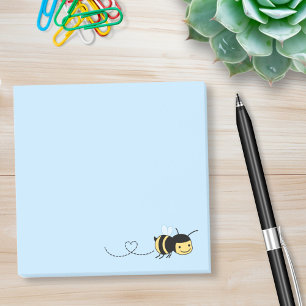 Post-it® Joyeux bourdonnement d'abeilles autour sur le bleu