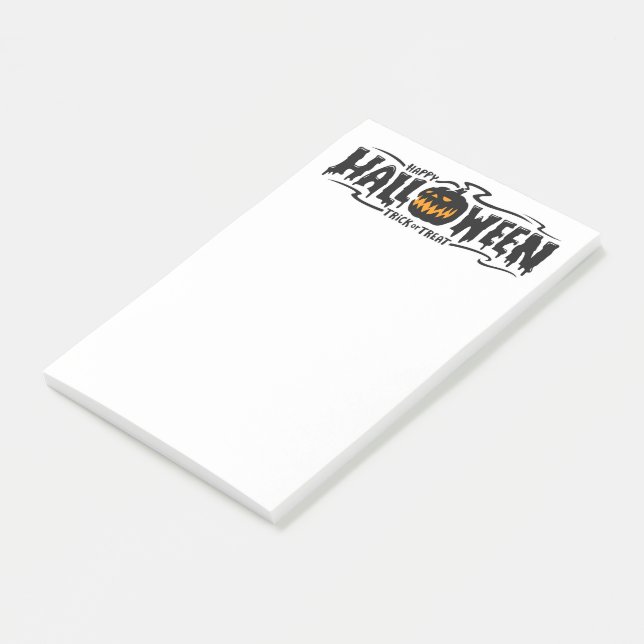 Post-it® Joyeux Halloween Jack-O-Lantern (Incliné)