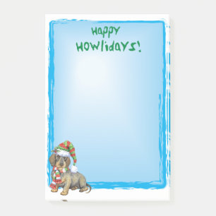 Post-it® Joyeux Howlidays À poils durs Dachshund