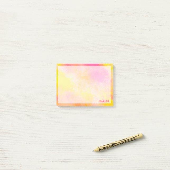 Post-it® Joyeux lumineux Abstrait de dégradé de couleurs (Sur un bureau)