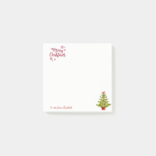 Post-it® Joyeux Noël, Arbre de Noël à l'aquarelle