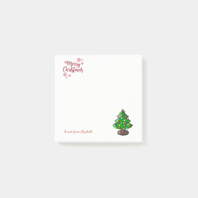 Post-it® Joyeux Noël, arbre de Noël personnalisé (Devant)
