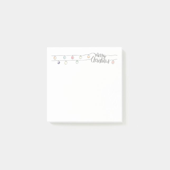 Post-it® Joyeux Noël avec lumières (Devant)