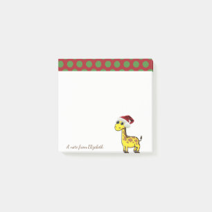 Post-it® Joyeux Noël, Chapeau de Père Noël Girafe - Personn