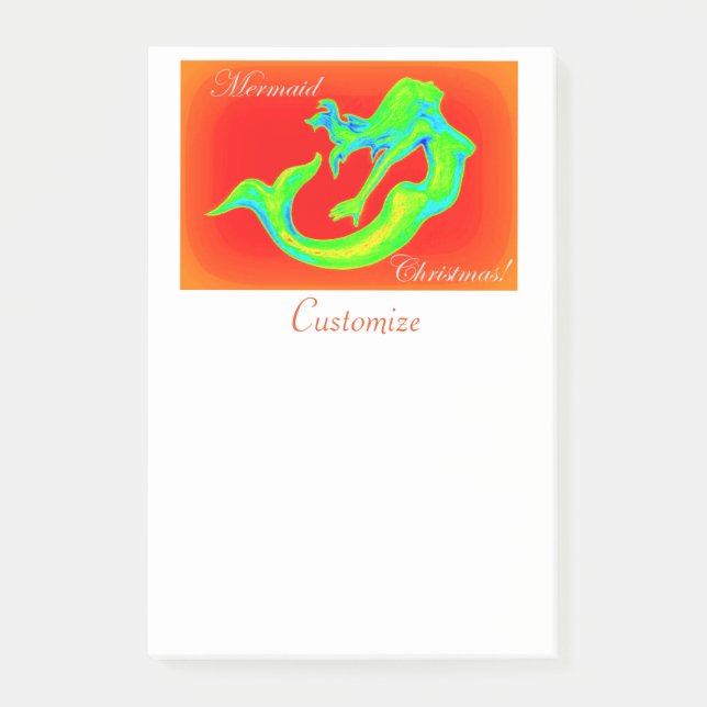 Post-it® Joyeux Noël de sirène (Devant)