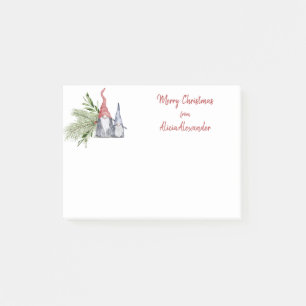 Post-it® Joyeux Noël Gnomes Festive Cute Aquarelle Art