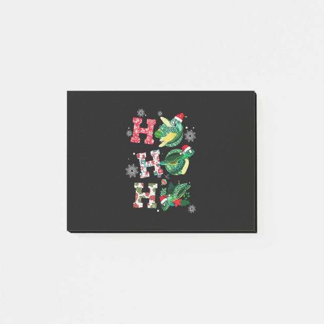 Post-it® Joyeux Noël HO HO HO Turtle Père Noël (Devant)