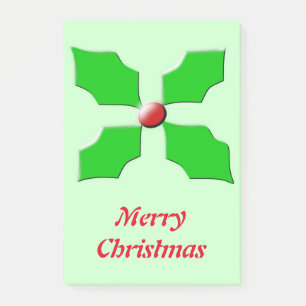 Post-it® Joyeux Noël Holly Custom Post il note Pad