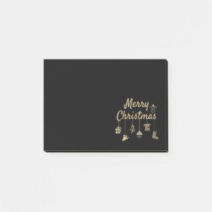Post-it® Joyeux Noël Ornements or